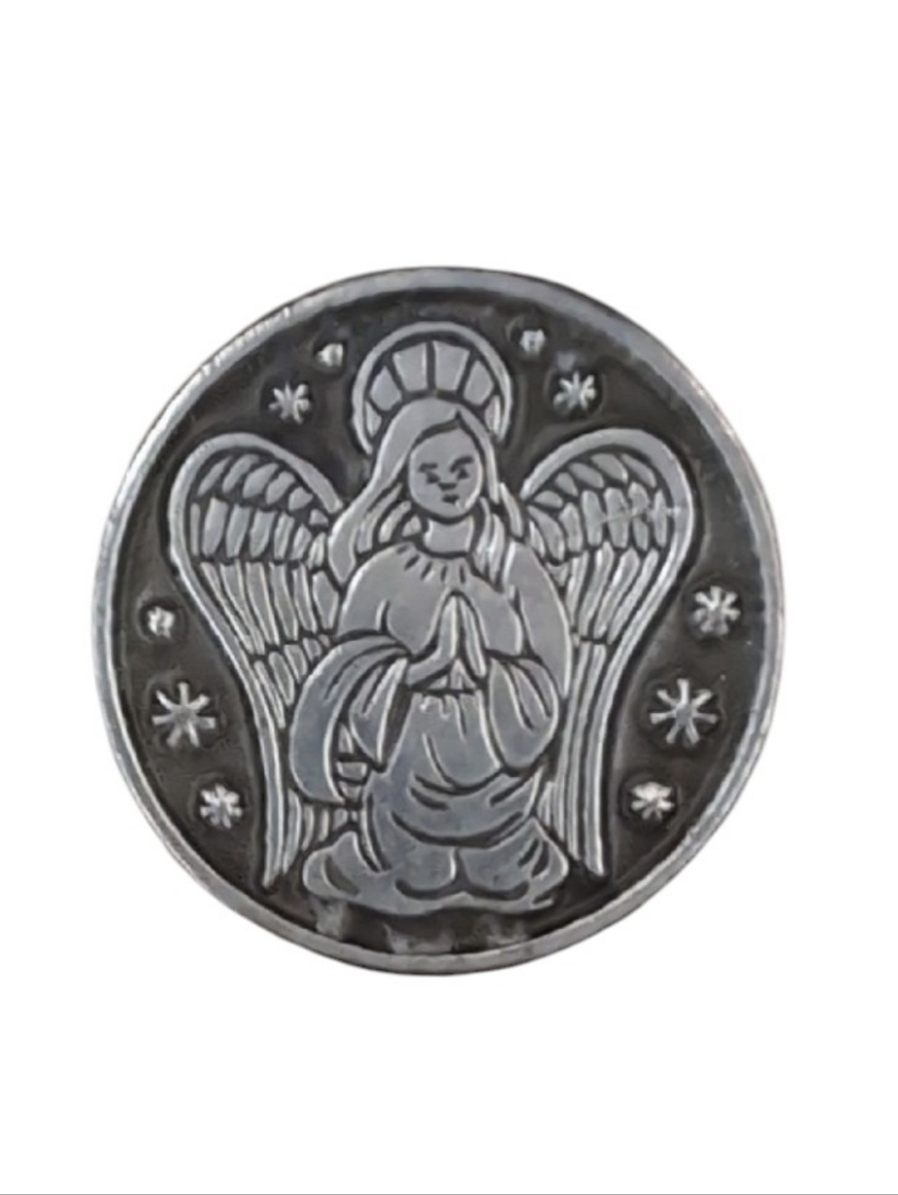 ✨ Vintage Guardian Angel Protection Token – Spiritual Keepsake
